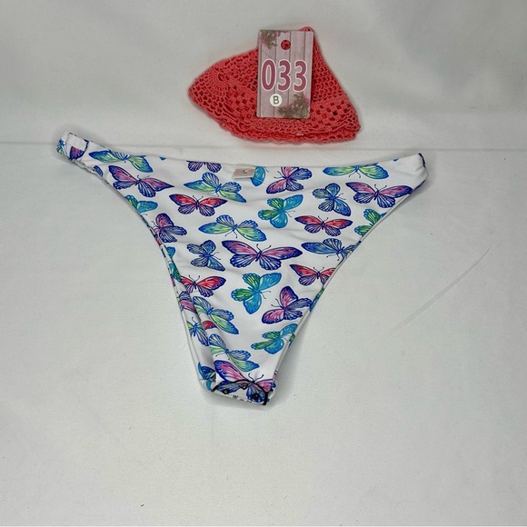 Butterfly Printed Bikini Bottom only Size Large - Picture 6 of 8